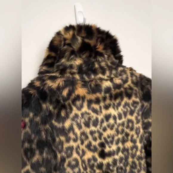 * 💕SOLD* Luxury The Kooples Leopard Faux Fur Coat Small - Picture 17 of 17